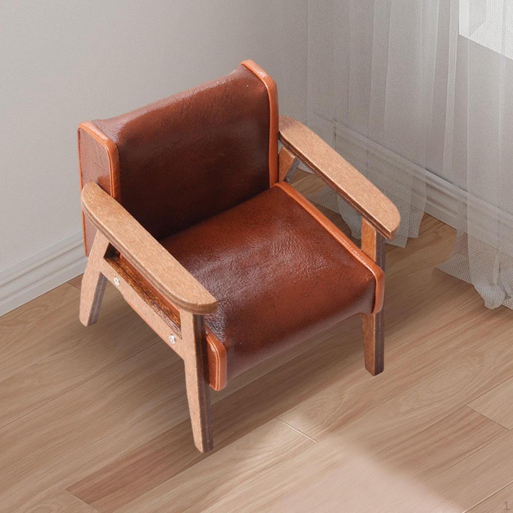 1:12 Scale Dollhouse Furniture, Miniature Sofa, Recliner, Accessories for Mini