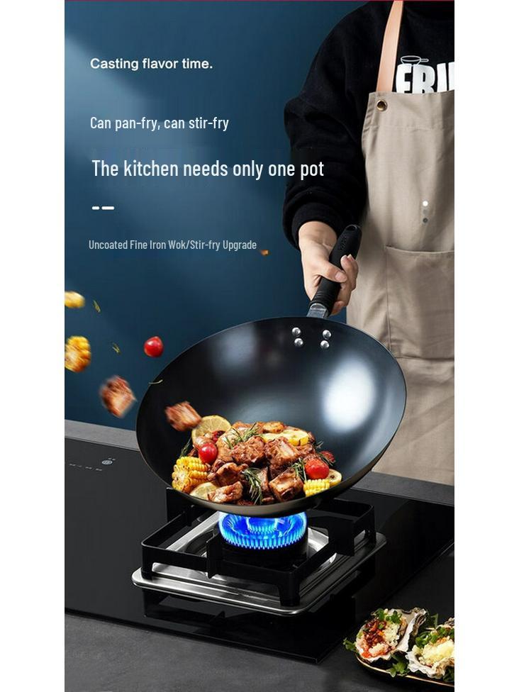Supor Fine Iron Wok with Lid