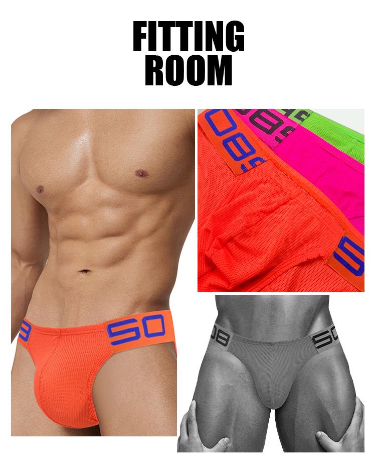 Herren Low Waist Mesh Dreiecks-Slips: Sexy, Atmungsaktiv, Hüfthebend, Ausbeulungsverstärkende Unterwäsche