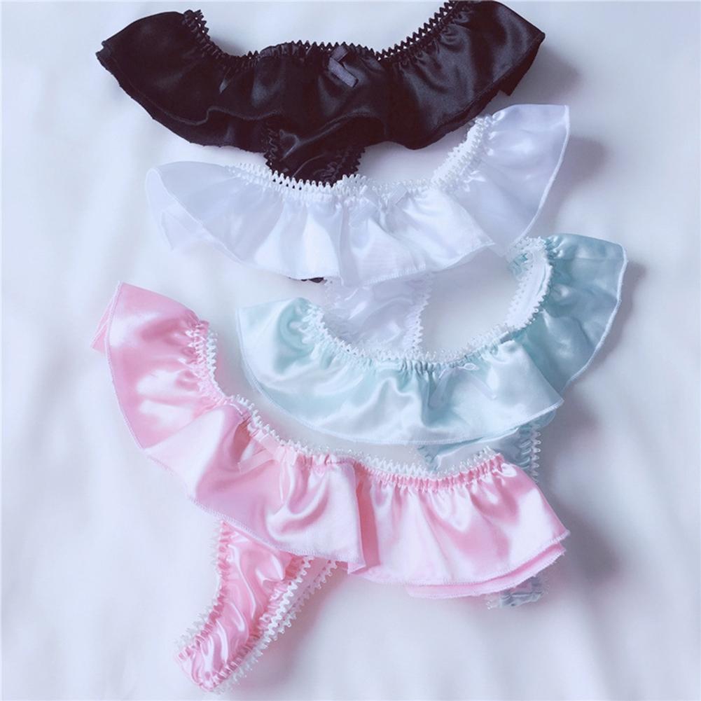 Boxer Underwear Briefs Emulation Silk Thong Lingerie Underpants Panties