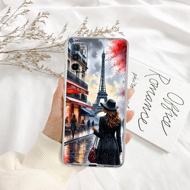 IK52 Paris Eiffel Tower Case for Motorola E13 E15 E20 E22 E22I E22S E30 E32 E40 E7 E7I G Plus Power Play Stylus G22 G14