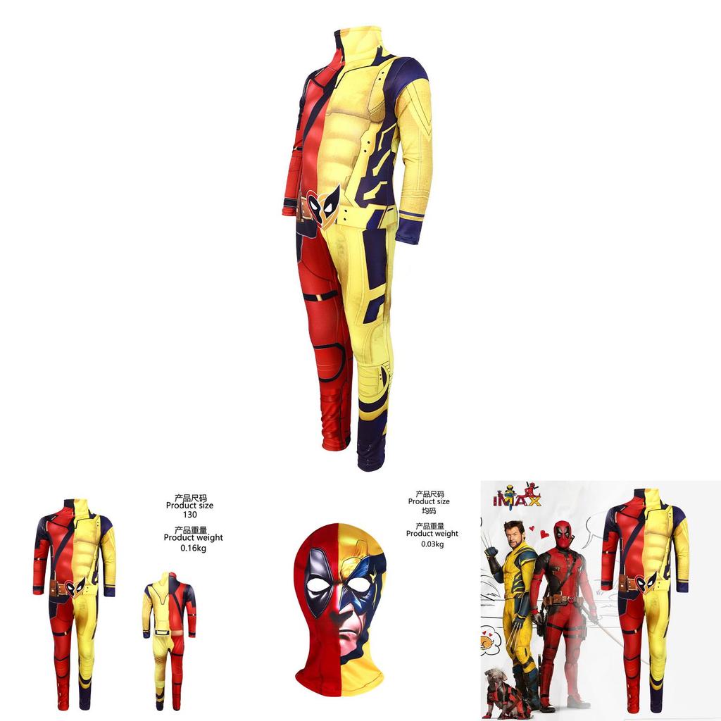 Marvel Deadpool Cosplay-Anzug mit Wolverine-Thema für Gaming und Rollenspiele Charaktere enthalten)