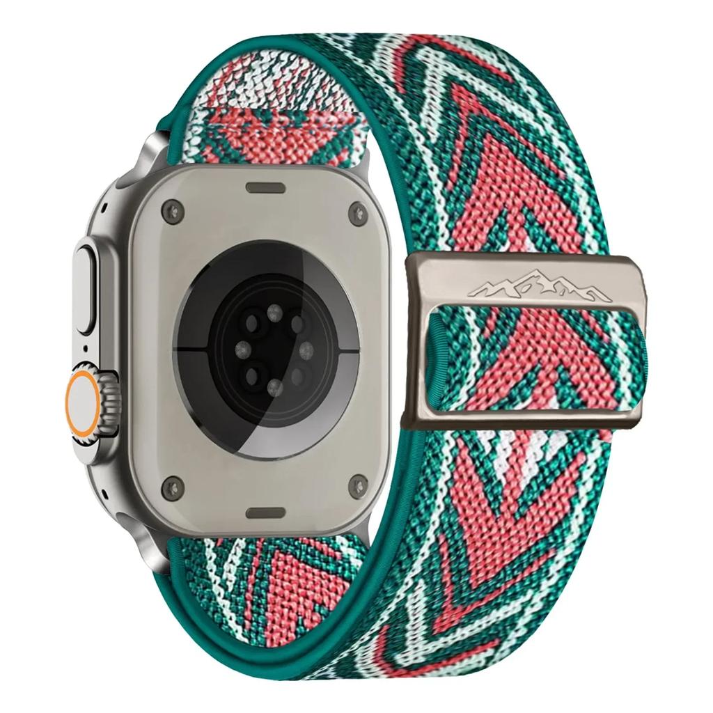 Strap for Apple Watch Band 45mm 44mm Ultra 49mm 40mm 42mm 41mm 38mm 40 44 Mm Wide Nylon Iwatch Series 9 Se 8 2 Correa Bracelet