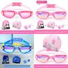 Kinder Anti-Beschlag Schwimmbrillen und Badekappe Set Für Kinder Pool Sicherheit Und Wasserdichtes Design