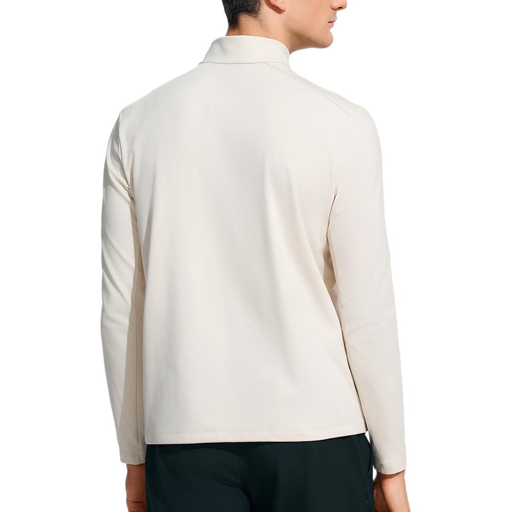 Fila Comfortable Solid Color Fitness Stand Collar Long Sleeve T-Shirt And Mid Waist Woven Long Pants Casual Sports Suit A11M447202F-BG+A11M411806F-BK