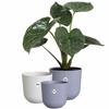 Plant Pot Jazz White Lilac Plastic Circular 3 Pieces