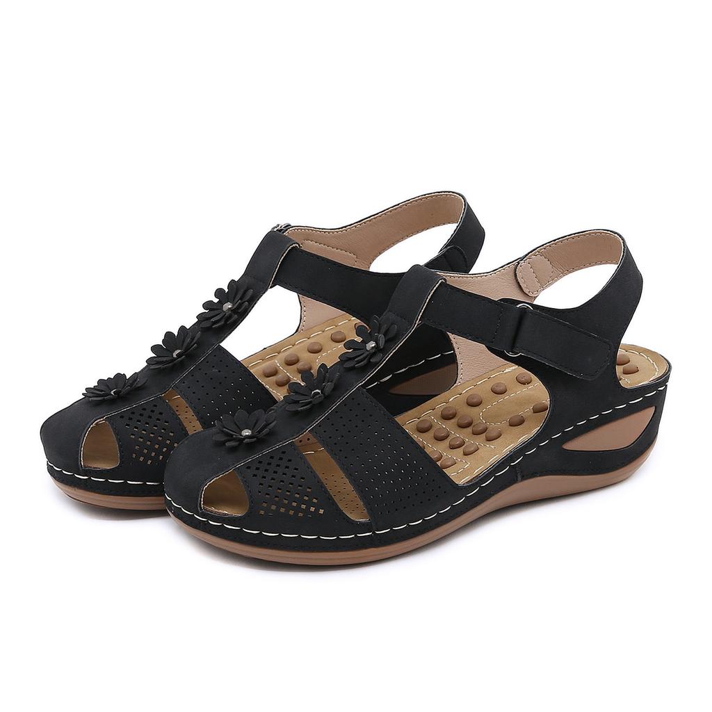 Leopard Print Wedge Sandals For Women Womens Wedge Flower Summer Comfortable Platform Bohemia Shoes Sandals SandáLias Femininas