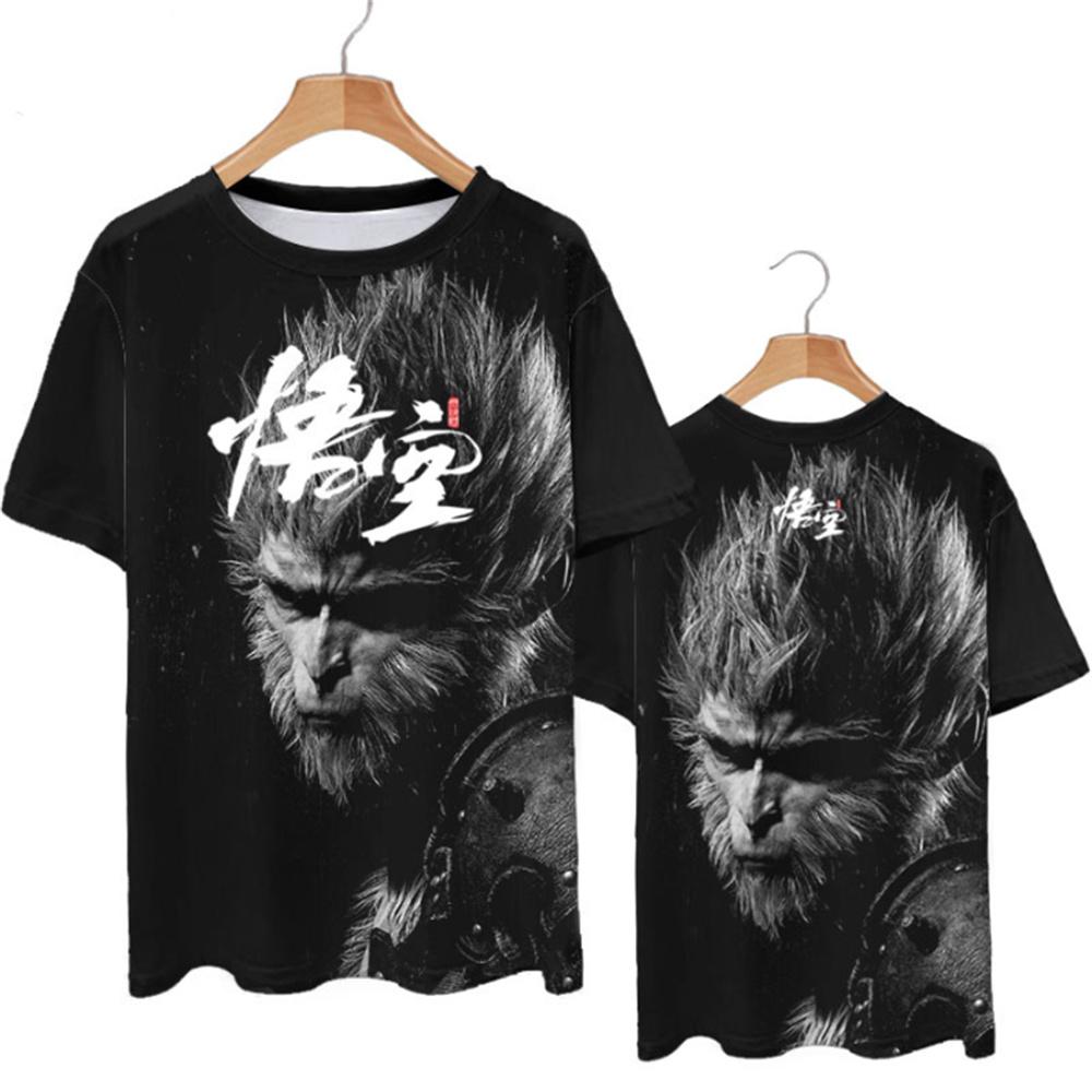 Hot Sale Rollenspellen Zwart Mythe Wukong Print T-shirt 3D Mode Mannen/Vrouwen Korte mouw T-shirt y2k Origineel heren T-shirt