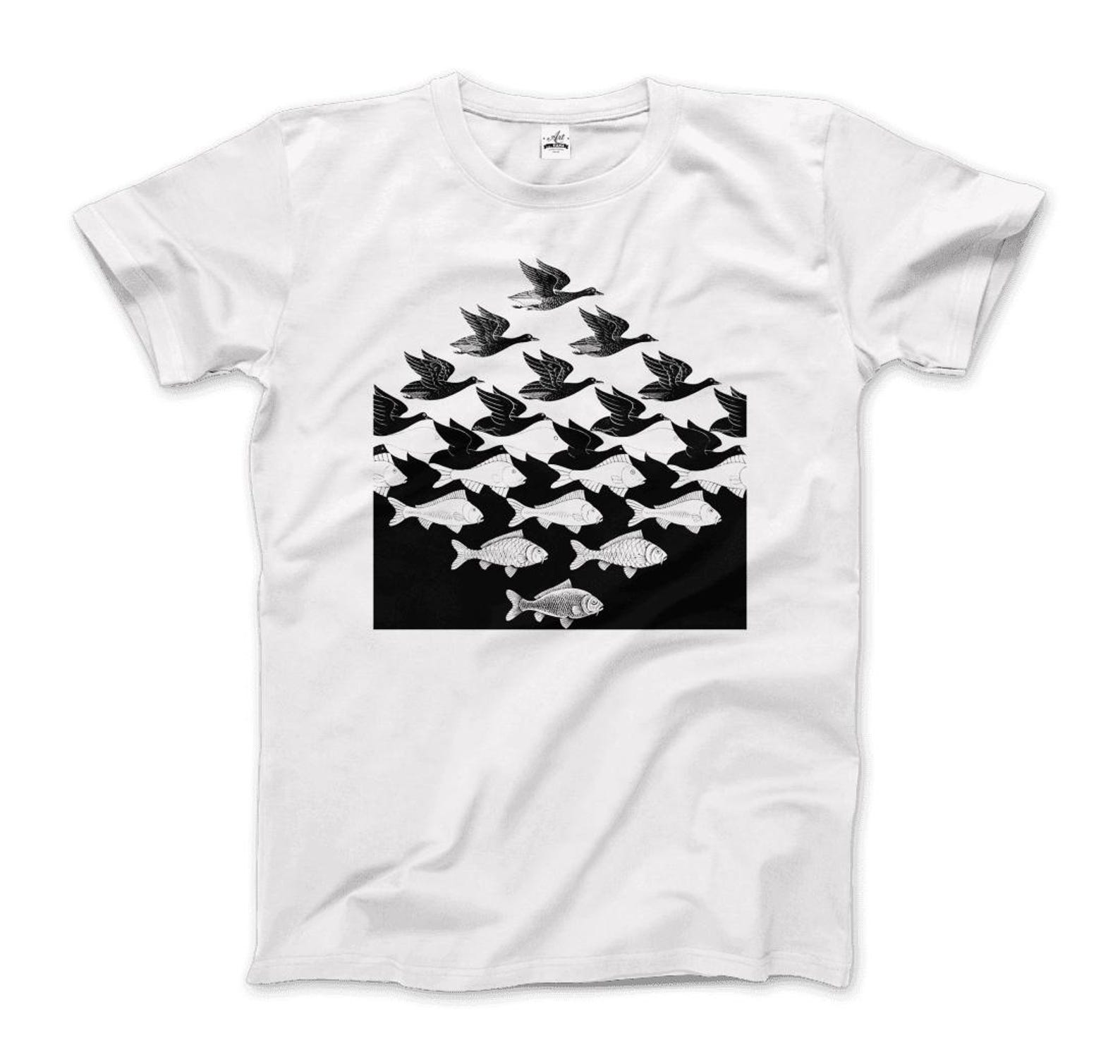 Escher s Sky and Water I Art T-Shirt L