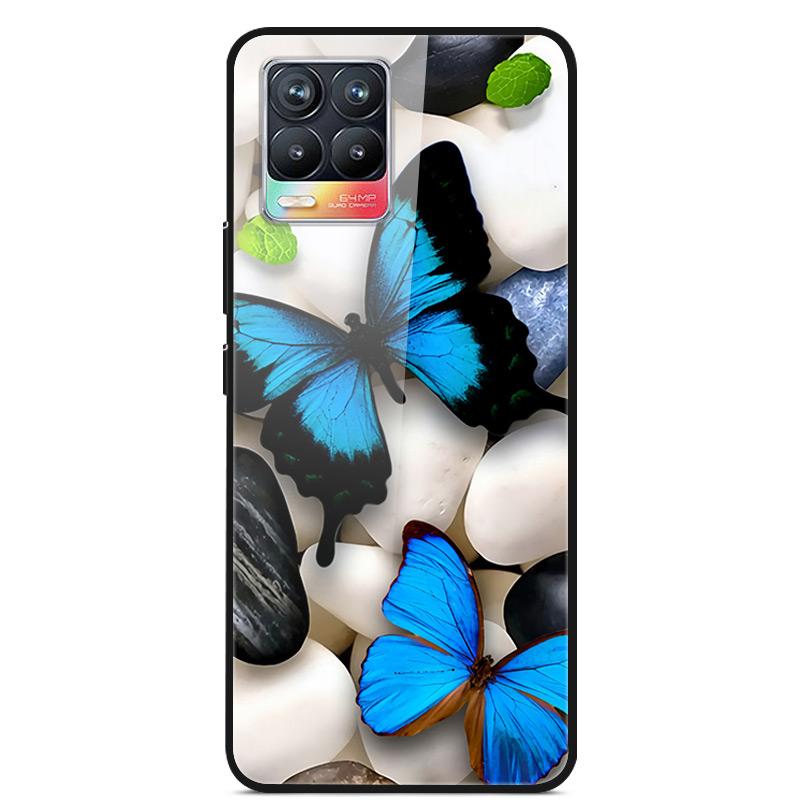 Glass Back Cover For Realme 8 Pro Case Tempered Glass Case For Realme 8 Pro 8i Realme 8 5G Phone Case Cover Realme8 5G Pro Funda