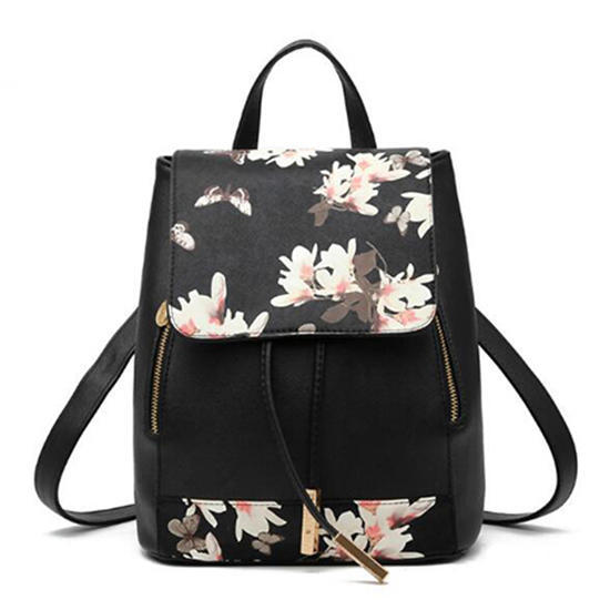 Butterfly Backpack PU Leather School Shoulder Bag Rucksack for Women Girls Ladies Backpack Travel Bag