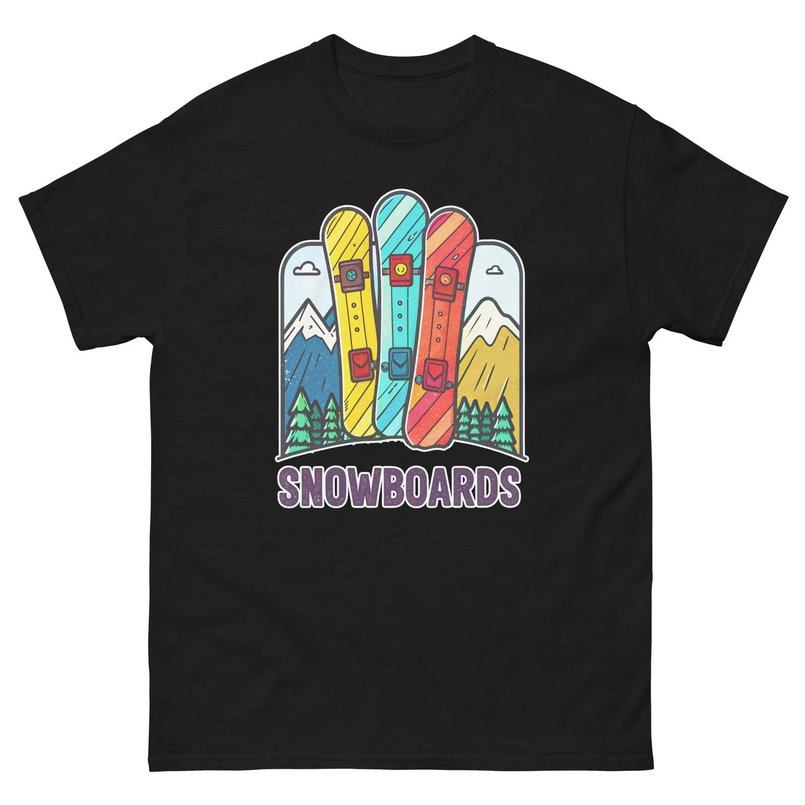 Snowboards Mountain Ski Resort Town T-Shirt 3XL
