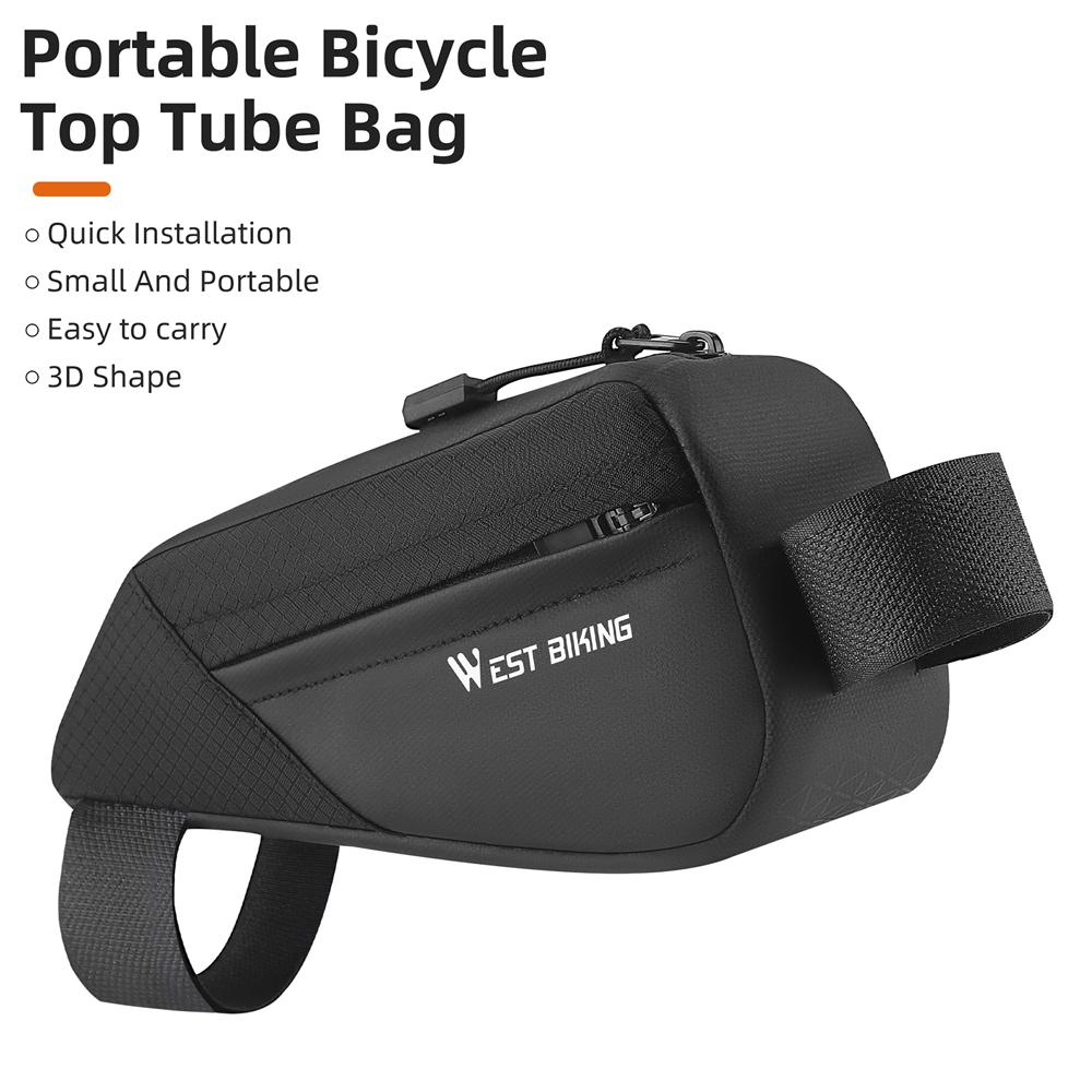 0.5L Fahrradtasche Fahrradrahmen Oberrohrtasche Fahrrad Vorderradrahmentasche Kompakte Größe Reißverschluss Fahrradtasche Rennrad