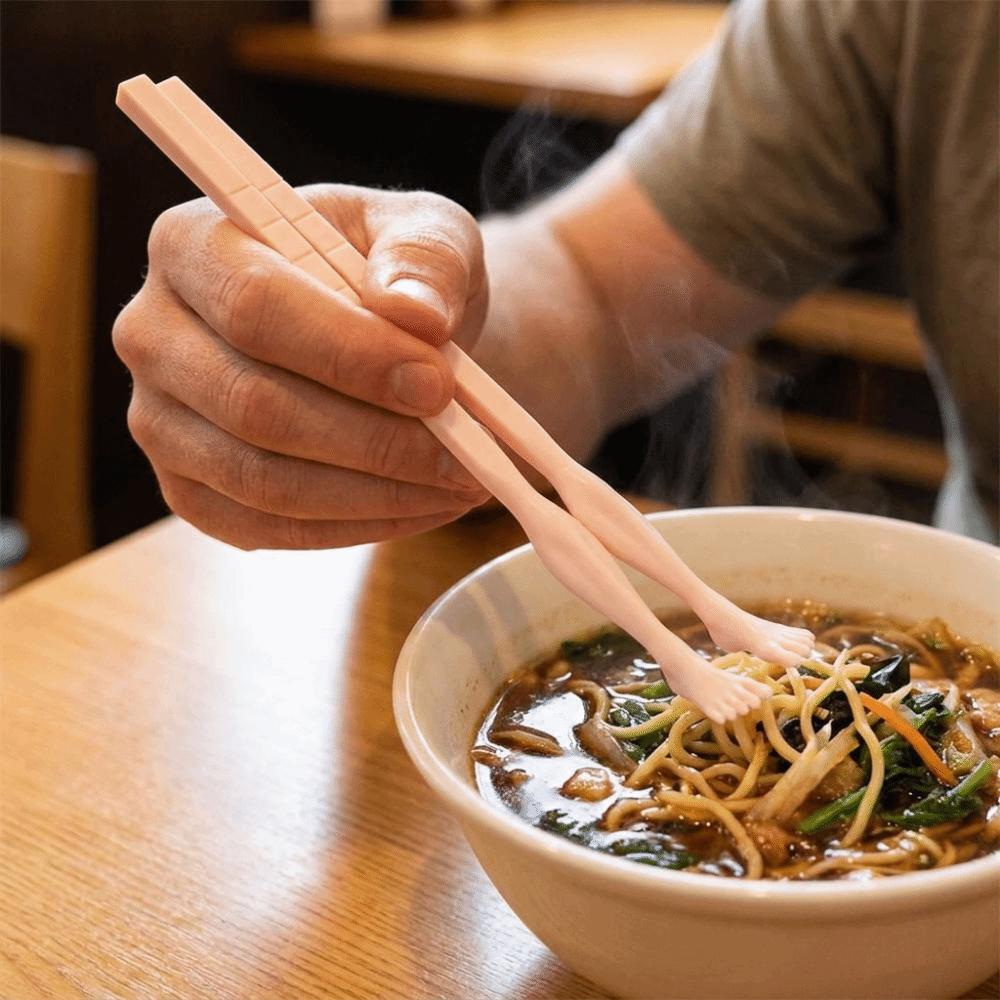 Non-Slip Foot Shape Chopsticks Reusable Toe Food Clip Easy To Clean Funny Food Sticks Kitchen Use