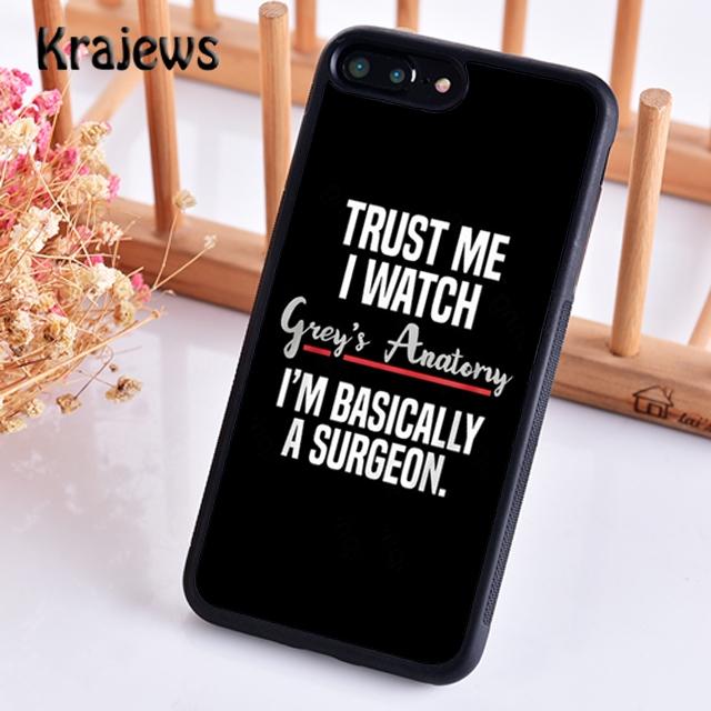 

Krajews American TV Greys Anatomy Phone Case Cover For iPhone 17 Air 16 15 14 plus 11 12 13 pro max coque Fundas iPhone 13