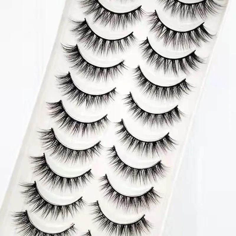 Hot 5/10 Pairs 54 New False Eyelashes Fluffy Lashes Long Makeup 3d Mink Lashes Extension Eyelash Mink Eyelashes for Beauty