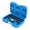 22 Pcs Alloy Steel Anti Theft Screw Sleeve Locking Wheel Nut Key Socket Set