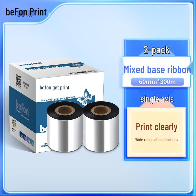 Befon 60mm x 300m Mixed Base Thermal Transfer Ribbon