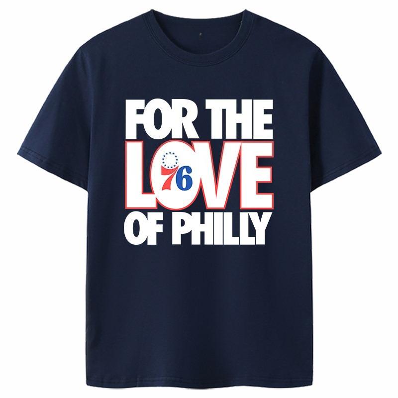 Philadelphia 76ers Squadra di Pallacanestro Abbigliamento da Allenamento a Maniche Corte Periferico T-shirt Sportiva Uomo Donna Oversize Allenamento Sportivo Abbigliamento Femminile Maschile