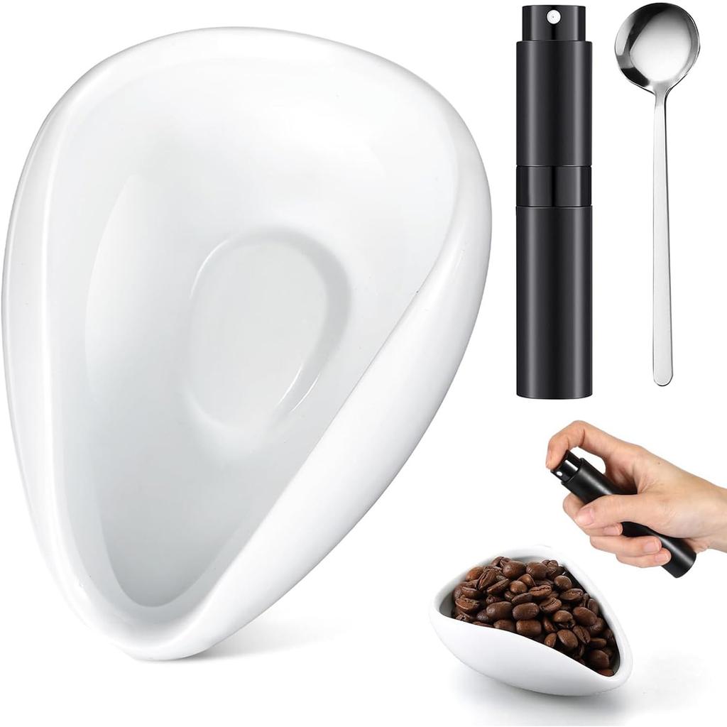 Coffee Bean Scale Dish Coffee Dosing Tray Spray Bottle Coffee Weighing Tools Measuring Spoon Gift for Coffee Enthusiasts
