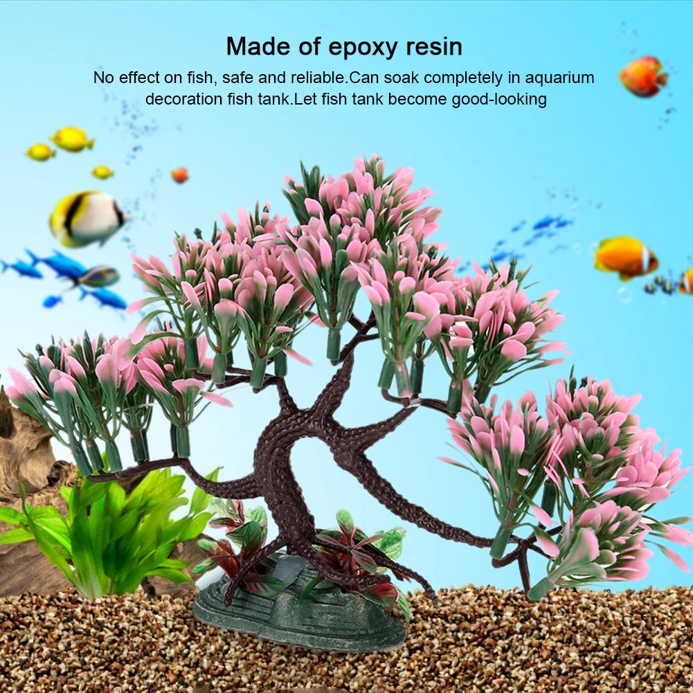 Harz Aquarium Künstliche Lebensechte Simulation Wasserpflanzen für Fischbecken Landschaftsdekoration(Q-S015E )