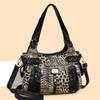 Women's Leopard Print Tote Bag Underarm Handbag