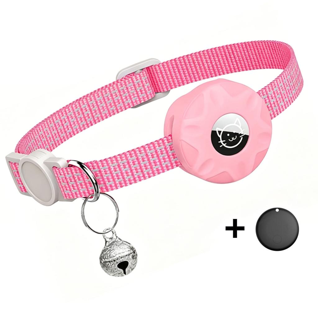 GPS Tracker for Cats Waterproof Pet Tracking Collar Anti-Lost Smart Locator with Safety Elastic Buckle Supports Android and iOS