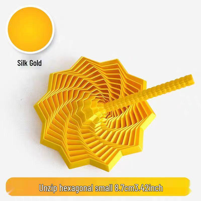 3D-gedruckter Radieschenturm Fidget Toy: Stressabbau und Optische Täuschung Polygonal Design mit Griff