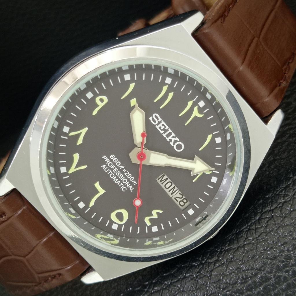 АВТОМАТИЧЕСКИЕ ВИНТАЖНЫЕ ВОССТАНОВЛЕННЫЕ SEIKO 6309A ЯПОНИЯ МУЖСКИЕ КОРИЧНЕВЫЙ ЦИФЕРБЛАТ ЧАСЫ a442682-1