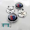 For ALPINA modified front and rear car logo cover 68mm wheel hub cover logo center cover steering wheel ABS badge accessories.