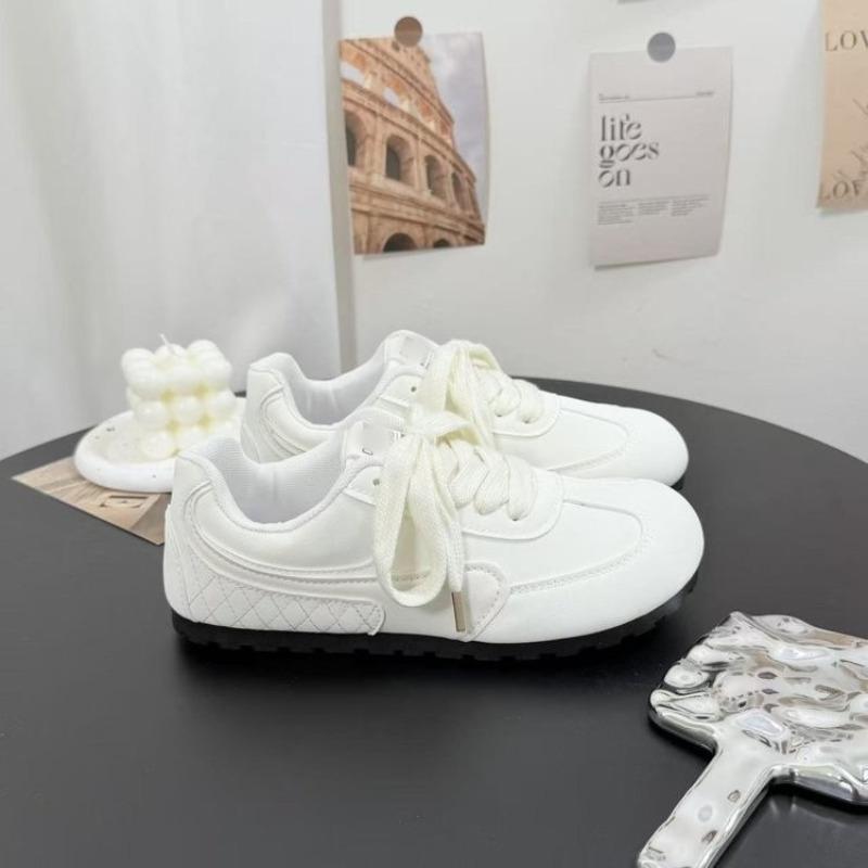 Rundkopf flacher Boden retro rosa Damen Herbst neue lässige vielseitige Sport-Pendelschuhe