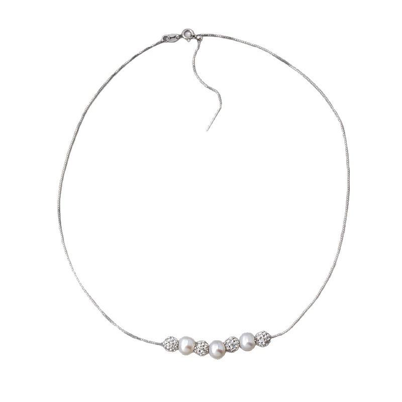 911 silver natural freshwater pearl necklace women's summer ins light luxury niche versatile simple collarbone chain accessories high sense