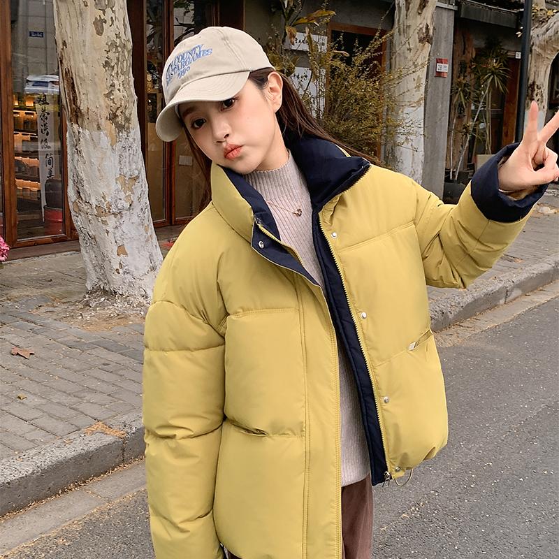 Autumn Winter Thicken Warm Parka Women Casual Solid Color Loose Short Jackets Outwear