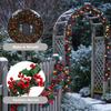Red Berry Christmas Garland, 175cm Flexible Artificial LED Wreath for Indoor Outdoor Fireplace Stairs Table Winter Holiday Decor