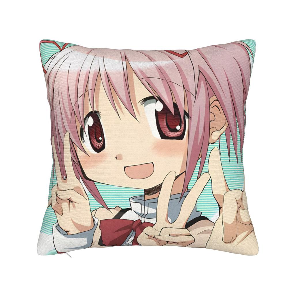 Pmmm Madomagi Madoka Kaname Kissenbezug Retro Trendiger Kissenbezug Für Wohnzimmer Bett Stuhl Weiche Kissenbezüge Geschenk