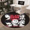 1pc The First Slam Dunk Anime Design Round Carpet - Office Chair Mat, Non-Slip Rug for Home Decor, Living Room, Bedroom, Game Room, Suitable for All S