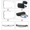 Titanium Alloy Folding Reading Glasses Ultra Light Presbyopia Eyewear With Case Anti Blue Light 1.0 1.5 2.0 For Men Women