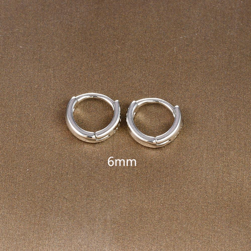 Fashion Zircon Link Chain Cross Hoop Earrings For Women Korean Stainless Steel Circle Huggie Piercing Earrings Wedding Jewelry