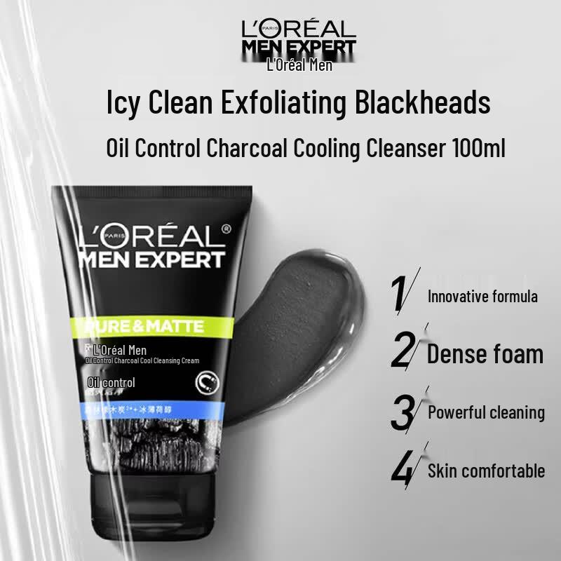 L Oréal Men Expert Угольный Гель для Умывания Охлаждающий Эффект Контроль Жирности