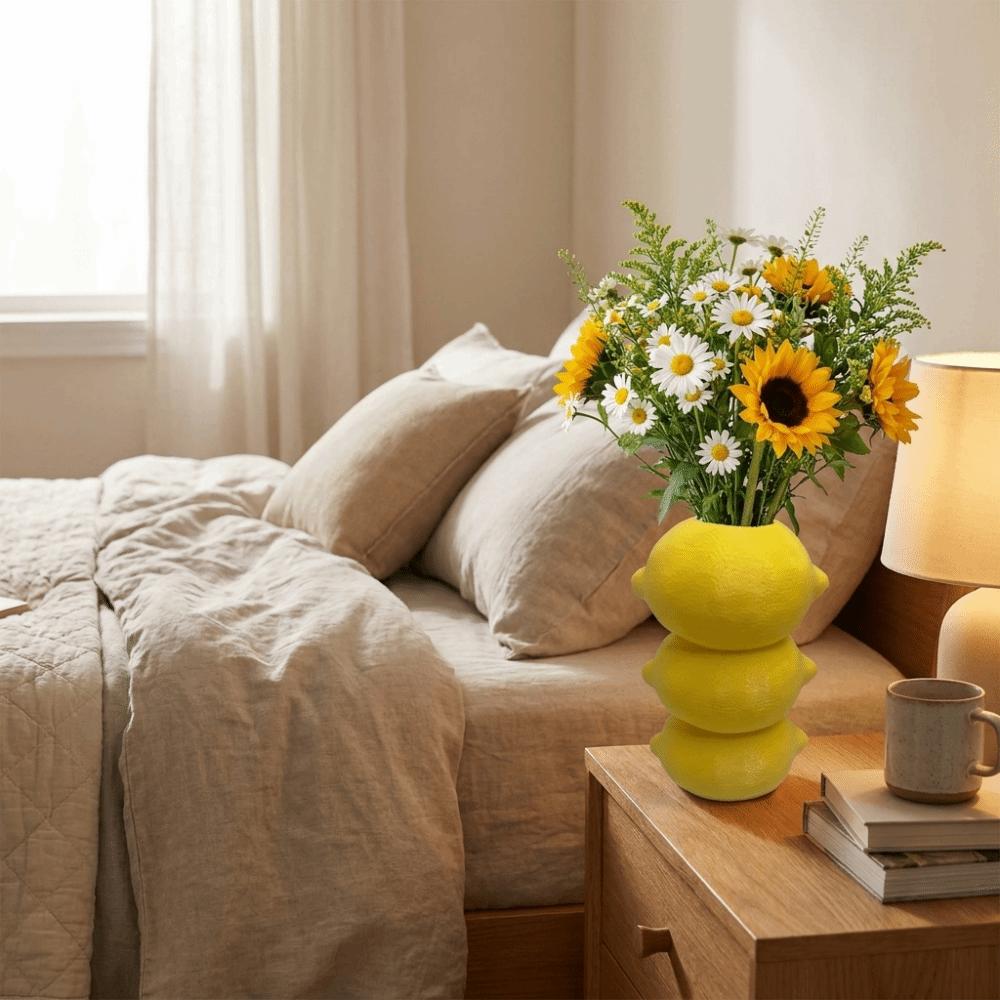 3D Printing Imitation Fruit Vase Nordic Style Fruit Model Vase Creative Lemon Vase Bedroom