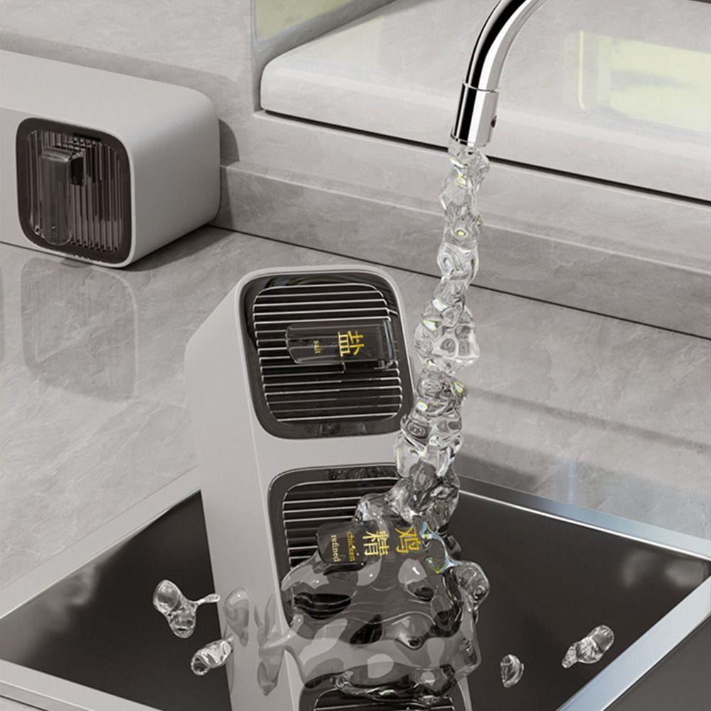 White Grey Seasoning Container 2/3 Grids Kitchen Storage  Kitchen Supplies