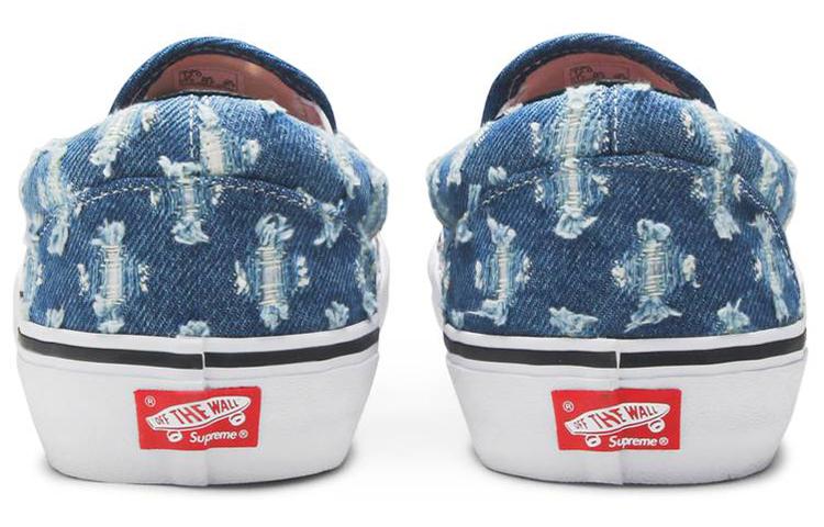 Slip-On Supreme X Slip-On Vans 'Blue Hole Punch Denim' VN0A38DD2DD