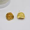Indian Flower Impressive Gold-Colored Stud Earrings French Style Vintage Metal Flower Stud Earrings Premium Accessory