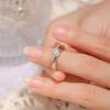 S925 Sterling Silver Moissanite Six-Prong Zircon Engagement Ring for Women – Romantic Bridal Jewelry