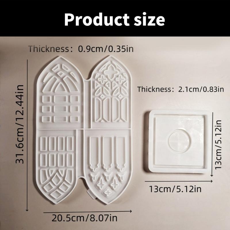 Gothics Styles Flexible Silicone Mold for Crafting Supplies Candle Holders and Home Decorative Wall Plaques Daily Use