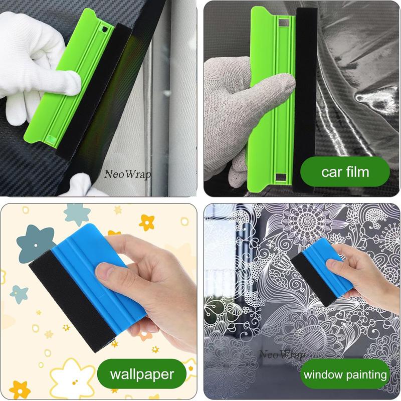 Vinyl Wrap Squeegee Window Film Screen Pretector Squeegee 4 Size Scratch-Free Scraper Tool for Decals Adhesive Vinyl Wallpaper