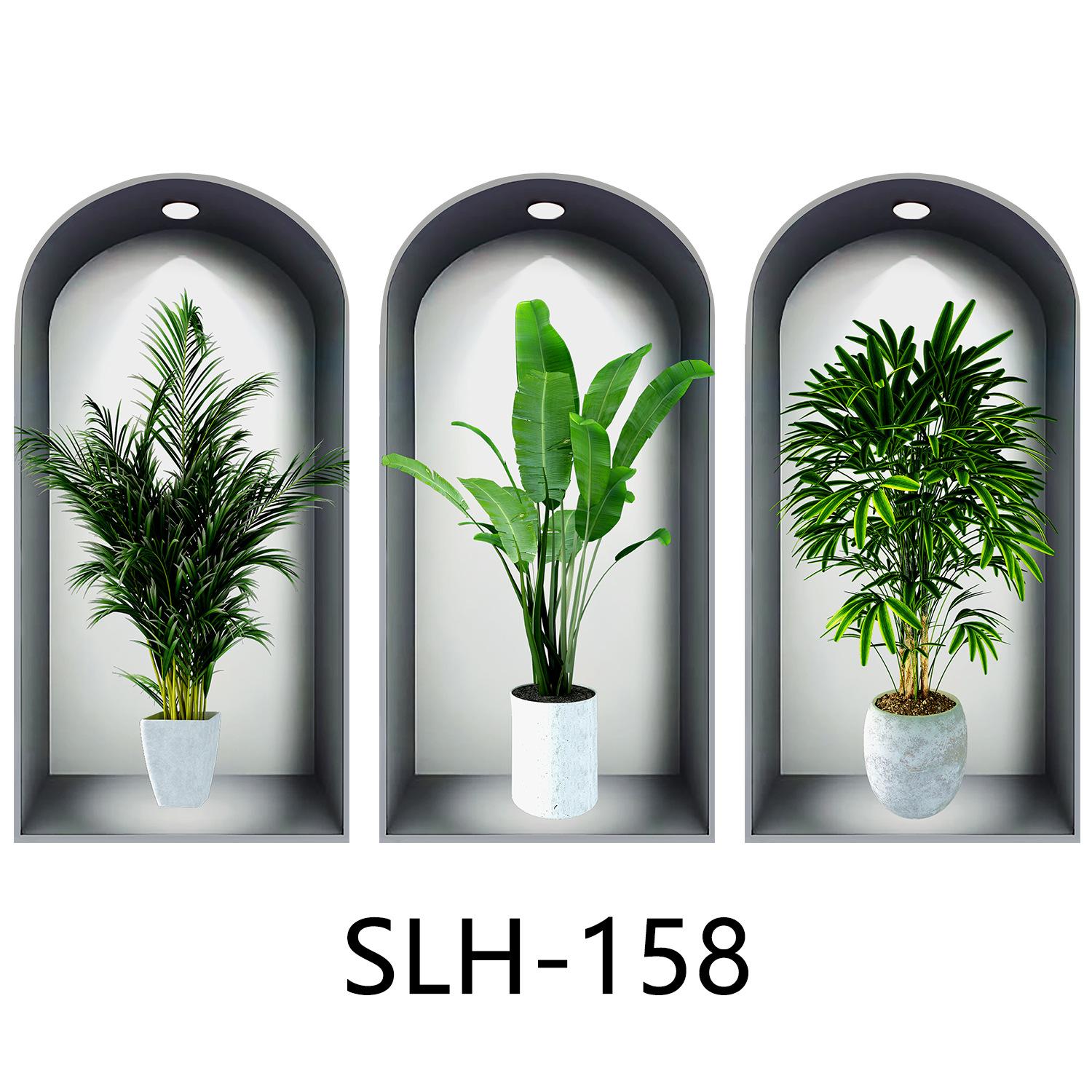 

Набор из 3 шт. Наклейки на стену с растениями и цветами Сделай сам Наклейки из стекла в виде короны для декора гостиной, спальни, свадьбы Самоклеящиеся наклейки на холодильник 30*60*3pcs