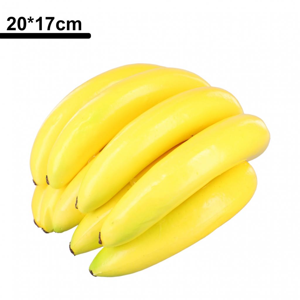 Lifelike Banana Bunch Artificial Plastic Fake Fruits Decor Prop Party Decor