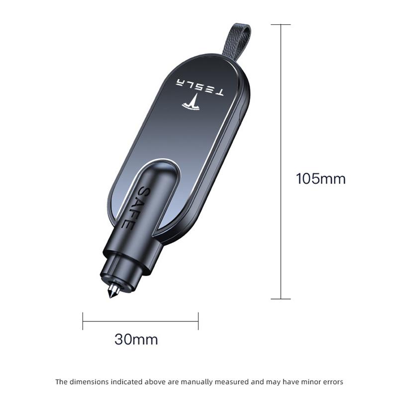 NLVAC1 Car Safety Hammer Auto Emergency Glass Window Breaker Seat Belt Cutter Escape Tool For Tesla Model 3 Y S X Cybertruck Highland
