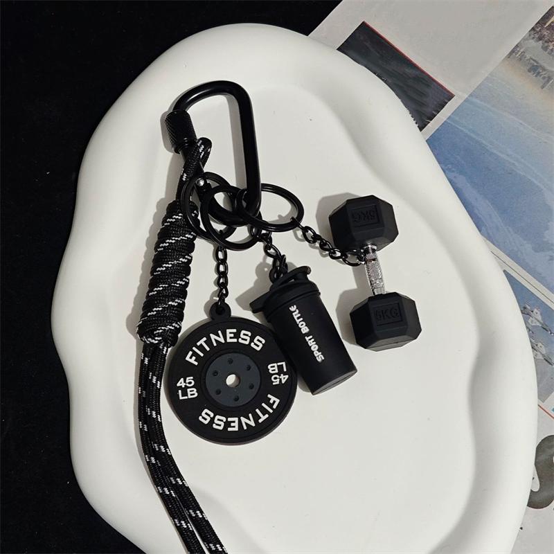 

Dopamine Fitness Series Pendant D-shaped Buckle Detachable Barbell Plates Key Chain Creative Barbell Plates